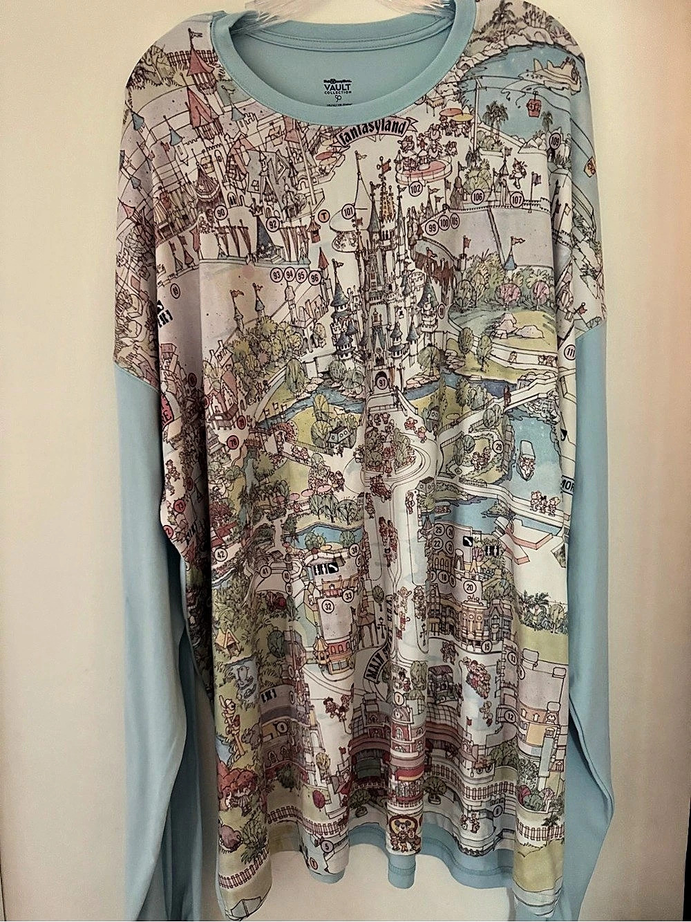 Disney Parks WDW 50th Map Long Sleeve Tee Map Long Sleeve Tee XXL Like New